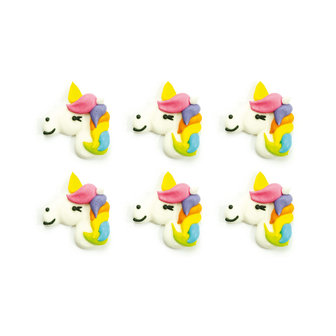 Decora Sugar Decorations Unicorn 6st - 3 cm 