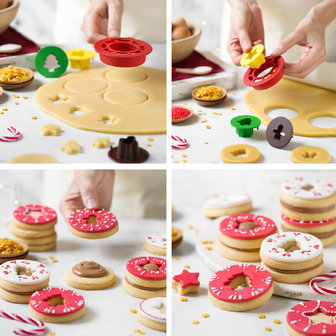 Decora Filled Cookies Christmas Cutters Set/4