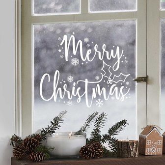 GingerRay Merry Christmas Window Sticker White