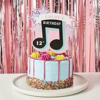 Hootyballoo Personalised Musical Note Cake Topper (with 3 sticker sheets)