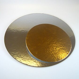 FunCakes Taartkartons Goud/Zilver Rond 20 cm pk/3