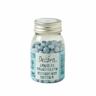 Decora Mini Melkchocolade Pastilles 80g - Turquoise