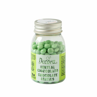 Decora Mini Melkchocolade Pastilles 80g - Pastel Groen