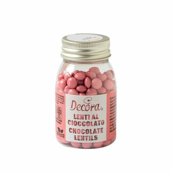 Decora Mini Melkchocolade Pastilles 80g - Perzik