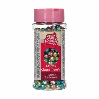 FunCakes Crispy Choco Pearls - Metallic Harlequin 60g 