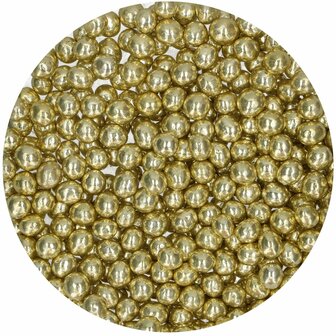 FunCakes Crispy Choco Pearls - Metallic Yellow 60g