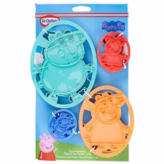 Dr. Oetker Peppa Pig &amp; Family - Embossing Koekjes Uitstekers pc/4