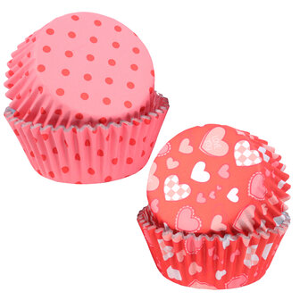 PME Valentijns Cupcake Vormpjes met Folievoering - 60 stuks