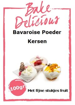 Bake Delicious Bavaroise Kersen met stukjes fruit 100g