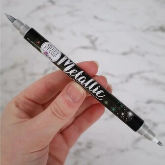 Sweet Stamp Stift Eetbare Inkt Dubbelzijdig Metallic Zilver