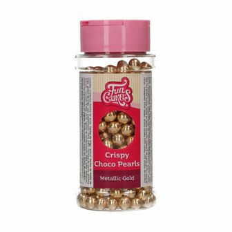 FunCakes Crispy Choco Pearls - Metallic Gold 60g