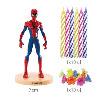 Dekora Spiderman Cake Topper en 10 Kaarsjes 