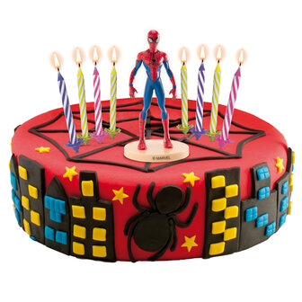 Dekora Spiderman Cake Topper en 10 Kaarsjes 