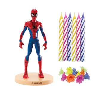 Dekora Spiderman Cake Topper en 10 Kaarsjes 