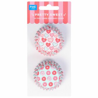 PME Sweet Love Cupcake Vormpjes met Folievoering - 60 stuks