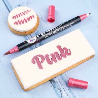 Sweet Stamp Stift Eetbare Inkt Dubbelzijdig Metallic Roze