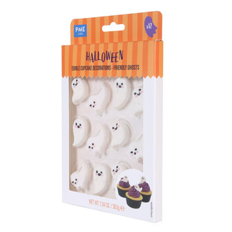 PME Halloween Suikerdecoraties - Vriendelijke Spoken (12 stuks)