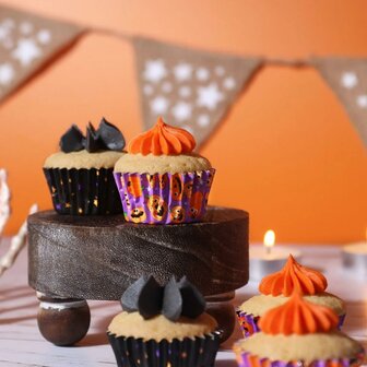 PME Halloween Mini Cupcakevormpjes - Pompoenfeest (60 stuks)