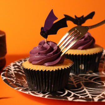 PME Halloween Cupcakevormpjes &amp; Toppers Set van 48 - Vleermuizen