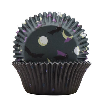 PME Halloween Cupcakevormpjes &amp; Toppers Set van 48 - Vleermuizen