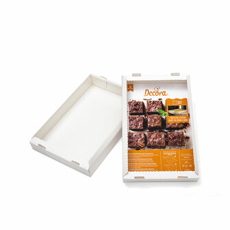 Decora White Paper Baking Trays 38 x 24 x 5 h cm pk/3