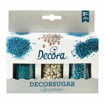 Decora Decor Mix Silver and Sky Blue Set 85g