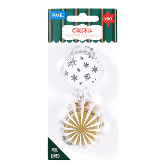 PME Kerst Mini Cupcake Vormpjes - Sprankelend (60 stuks)