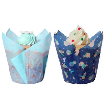 PME Kerst Tulpmuffinvormpjes - Frosty&nbsp;(24 stuks)