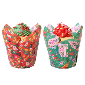 PME Kerst Tulpmuffinvormpjes - Enchanted (24 stuks)