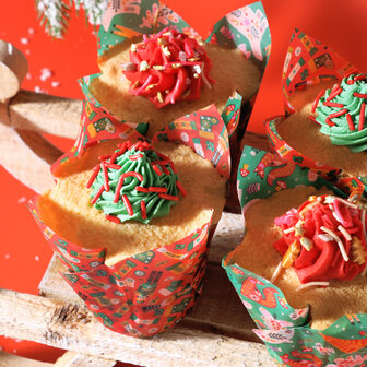 PME Kerst Tulpmuffinvormpjes - Enchanted (24 stuks)