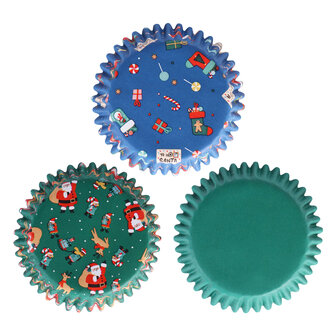 PME Kerst Cupcake Vormpjes - Kerstman Mix (100 stuks)