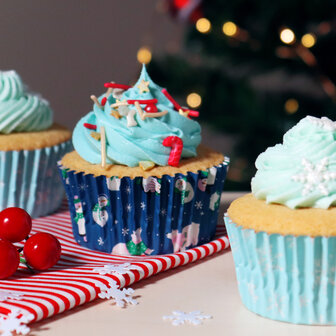 PME Kerst Cupcake Vormpjes&nbsp;- Sneeuwpop (60 stuks)