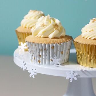 PME Kerst Cupcake Vormpjes&nbsp;- Gouden Sterren (60 stuks)