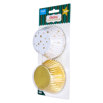 PME Kerst Cupcake Vormpjes&nbsp;- Gouden Sterren (60 stuks)