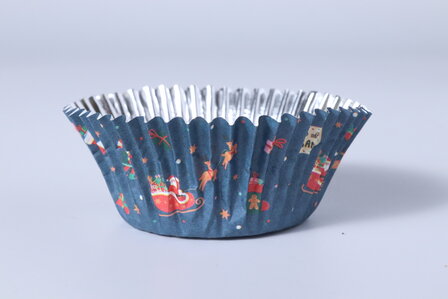 PME Kerst Cupcakevormpjes &amp; Topper Set/24 - De Kerstman