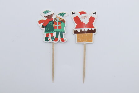 PME Kerst Cupcakevormpjes &amp; Topper Set/24 - De Kerstman