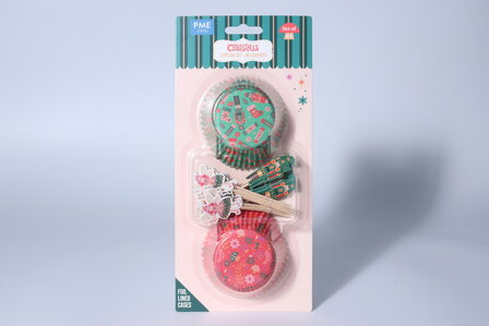 PME Kerst Cupcakevormpjes &amp; Topper Set/24 - Notenkraker