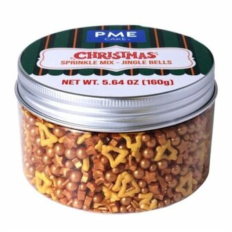 PME Strooisels voor Kerst - Gouden Bellen&nbsp;(160g)