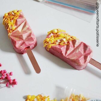 Simply Making Cakesicle Sticks pk/10 - Glanzend Ros&eacute; Goud - 76 mm