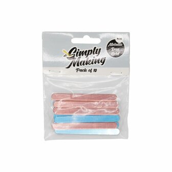 Simply Making Cakesicle Sticks pk/10 - Glanzend Ros&eacute; Goud - 76 mm