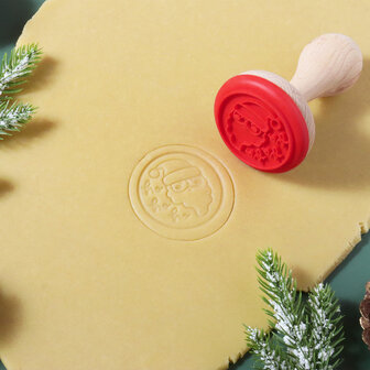 PME Kerst Set van 7 Embossing Stempels voor Koekjes - Vrolijk Kerstfeest