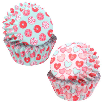 PME Valentijns Mini Cupcake Vormpjes met Folievoering - Pretty Sweet 60 st