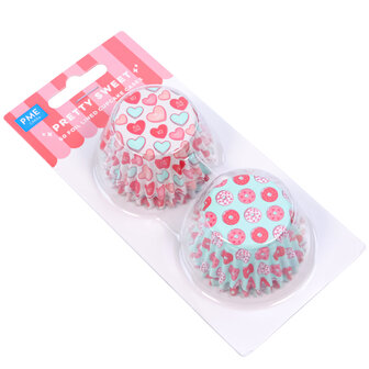 PME Valentijns Mini Cupcake Vormpjes met Folievoering - Pretty Sweet 60 st