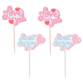 PME Valentijns Taarttoppers - Sweet On You, 24 stuks