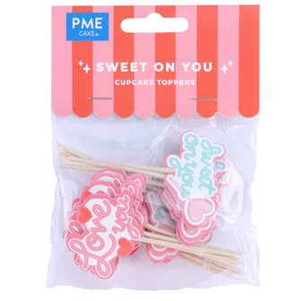 PME Valentijns Taarttoppers - Sweet On You, 24 stuks