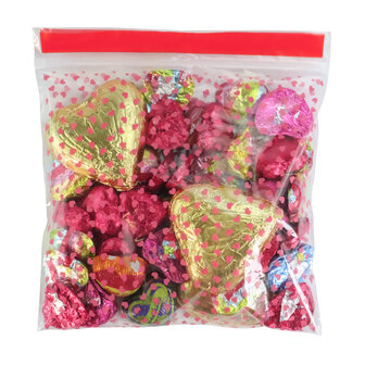 PME Valentijns Feestzakjes - Love Hearts, Vierkant, 20 stuks