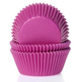 House of Marie Baking Cups Fuchsia Roze pk/50