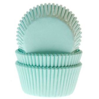 House of Marie Baking Cups Mint Groen pk/50