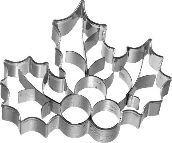 Birkmann Holly Cookie Cutter 7cm