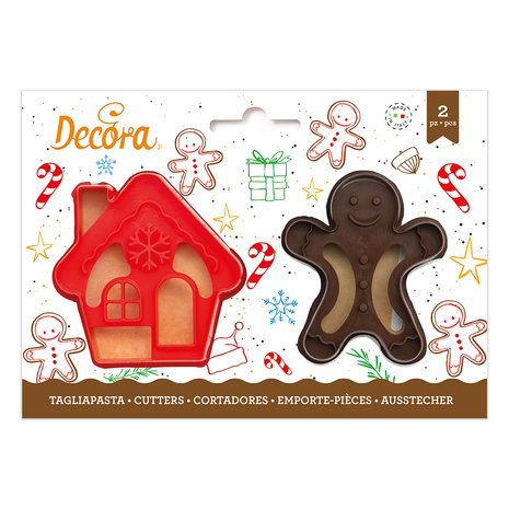 Decora Peperkoek Mannetje & Huis Koekjes Uitsteker Set 